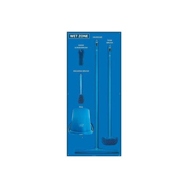 National Marker Co National Marker Wet Zone Shadow Board Combo Kit, Blue/Black, 68 X 30, Pro Series Acrylic - SBK116FG - main